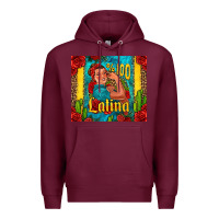 Burgundy hundred percent latina strong woman Premium Hoodie - Jasminsmagicworld