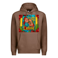 Chestnut hundred percent latina strong woman Premium Hoodie - Jasminsmagicworld