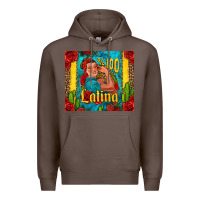 Coffee hundred percent latina strong woman Premium Hoodie - Jasminsmagicworld