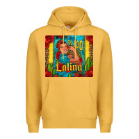Mustard hundred percent latina strong woman Premium Hoodie - Jasminsmagicworld