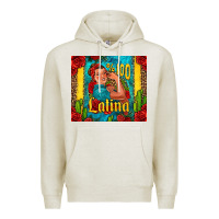 Oatmeal Heather hundred percent latina strong woman Premium Hoodie - Jasminsmagicworld
