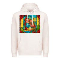 Pale Pink hundred percent latina strong woman Premium Hoodie - Jasminsmagicworld