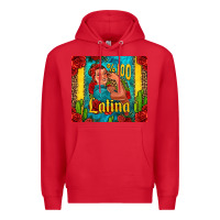 Red hundred percent latina strong woman Premium Hoodie - Jasminsmagicworld