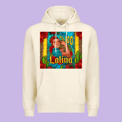 Hundred Percent Latina Strong Woman Premium Hoodie Designed By Jasminsmagicworld