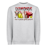 Heather Grey diamonds are a girls best friends Heavyweight Sweatshirt - RacoonDesign
