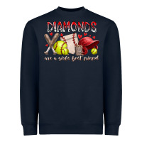 Navy diamonds are a girls best friends Heavyweight Sweatshirt - RacoonDesign
