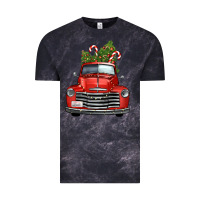 Cloud Black christmas trees truck Vintage Tee - FaDigitalArtStudio