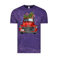 Cloud Purple christmas trees truck Vintage Tee - FaDigitalArtStudio