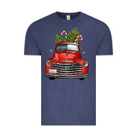 Vintage Denim christmas trees truck Vintage Tee - FaDigitalArtStudio