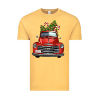 Vintage Mustard christmas trees truck Vintage Tee - FaDigitalArtStudio