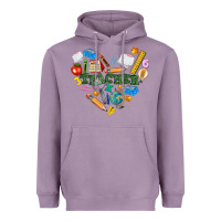 Lavender teacher heart Heavyweight Hoodie - NancyCooperArtShop