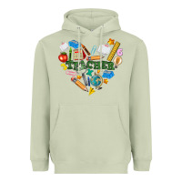 Matcha teacher heart Heavyweight Hoodie - NancyCooperArtShop