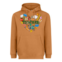 Meerkat teacher heart Heavyweight Hoodie - NancyCooperArtShop