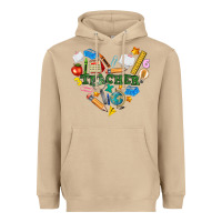 Mushroom teacher heart Heavyweight Hoodie - NancyCooperArtShop