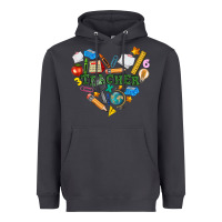 Teacher Heart Heavyweight Hoodie | Teevron