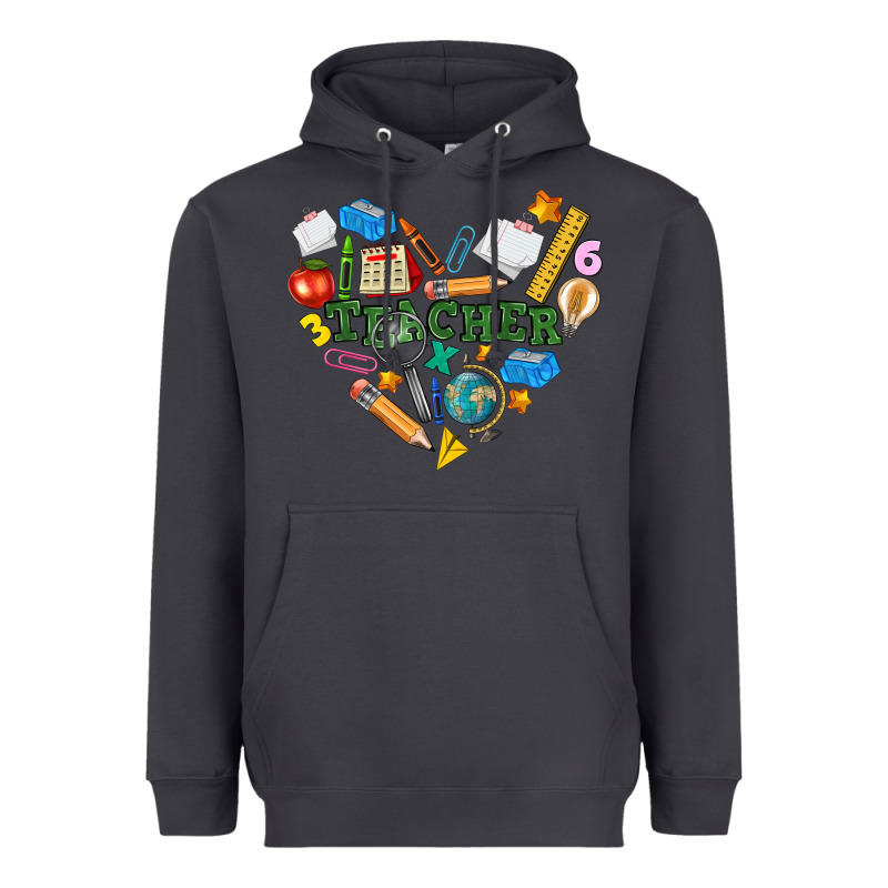 Teacher Heart Heavyweight Hoodie by NancyCooperArtShop | Teevron