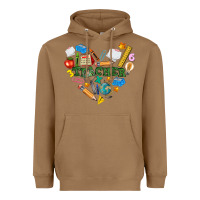 Toasted Coconut teacher heart Heavyweight Hoodie - NancyCooperArtShop