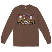 Camouflage Gnomes American Flag Star Truck Long Sleeve Tee | Teevron