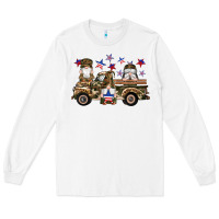 White camouflage gnomes american flag star truck Long Sleeve Tee - Artiststas