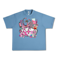 Pebble Blue nurse  and cancer Urban Heavy Tee - AdoDesignShop
