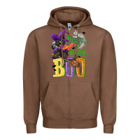 Chestnut Meow i mean, boo Halloween Zipper Hoodie - NancyCooperArtShop