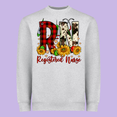 Christmas Rn Registered Nurse Heavyweight Sweatshirt Designed By Fadigitalartstudio