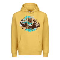 Antique Gold cowhide leopard turquoise patch Premium Hoodie - AdoDesignShop