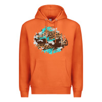 Carrot cowhide leopard turquoise patch Premium Hoodie - AdoDesignShop