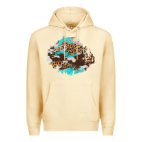 Pina Colada cowhide leopard turquoise patch Premium Hoodie - AdoDesignShop