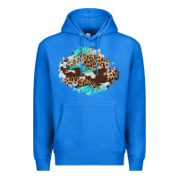 True Royal cowhide leopard turquoise patch Premium Hoodie - AdoDesignShop