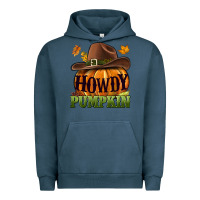 Pigment Midnight Navy Howdy pumpkin Urban Hoodie - NancyCooperArtShop