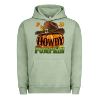 Pigment Oil Green Howdy pumpkin Urban Hoodie - NancyCooperArtShop