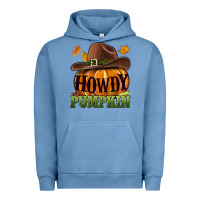 Pigment Pebble Blue Howdy pumpkin Urban Hoodie - NancyCooperArtShop