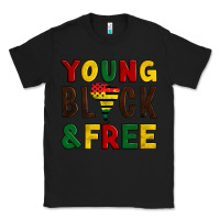 Black young black and free Classic Tee - Artiststas