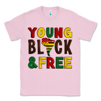 Bubblegum Pink young black and free Classic Tee - Artiststas
