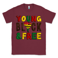 Burgundy young black and free Classic Tee - Artiststas