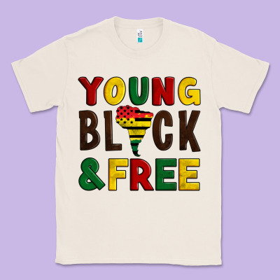 Young Black And Free Classic Tee Designed By Artiststas