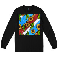 Black western 4th of july seamless pattern Long Sleeve Tee - BundleAndBundleShop