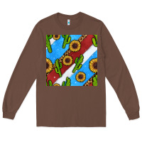 Chestnut western 4th of july seamless pattern Long Sleeve Tee - BundleAndBundleShop