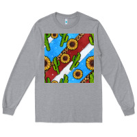 Heather Grey western 4th of july seamless pattern Long Sleeve Tee - BundleAndBundleShop