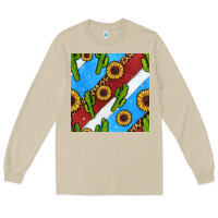 Mushroom western 4th of july seamless pattern Long Sleeve Tee - BundleAndBundleShop