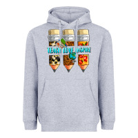 Heather Grey teach love inspire Heavyweight Hoodie - NancyCooperArtShop
