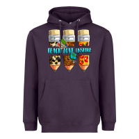 Plum teach love inspire Heavyweight Hoodie - NancyCooperArtShop