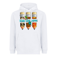 White teach love inspire Heavyweight Hoodie - NancyCooperArtShop