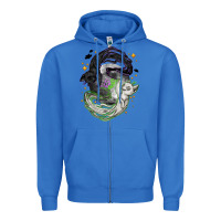 True Royal Magical cats ghost with moon Halloween Zipper Hoodie - NancyCooperArtShop