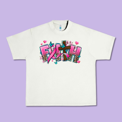 Cancer Faith Cross Urban Heavy Tee Designed By Adodesignshop