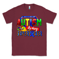 Burgundy autism is my superpower Classic Tee - AdoDesignShop