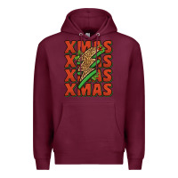 Burgundy xmas lightning bolt Premium Hoodie - Jasminsmagicworld