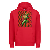Red xmas lightning bolt Premium Hoodie - Jasminsmagicworld
