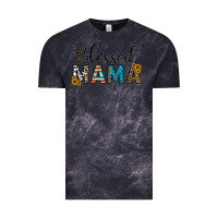 Cloud Black blessed mama Vintage Tee - CowhideDigitalArt